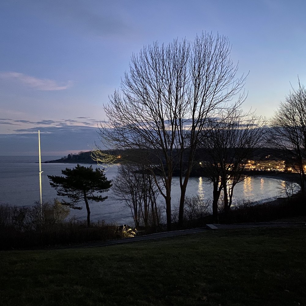 View of the harbor from outside the pub. View of the harbor from outside the pub.