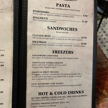Pizzeria Uno - Menu as of January 2022 - Pizza Near Me - Chicago, Illinois Pizzeria Uno - Menu as of January 2022 - Pizza Near Me - Chicago, Illinois