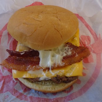 Wendy's - Jr. Bacon Cheeseburger ($2.17 with tax): 7.5/10. Overpriced, but still worth ordering. ... I received two small and fatty strips of bacon. - Fast Food Near Me - Castro Valley, California