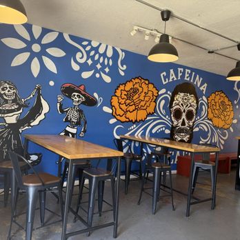Cafeina Cafe - Mural - Cafes Near Me - San Diego, California Cafeina Cafe - Mural - Cafes Near Me - San Diego, California