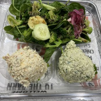 Chicken Salad Coop - 2 scoops and side salad - Salad Near Me - Houston, Texas