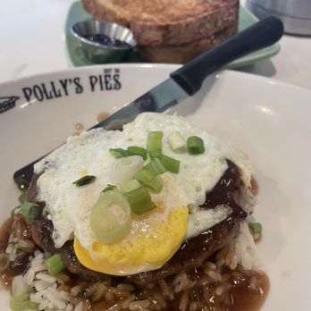 Polly's Pies Restaurant & Bakery - Loco Moco and whole wheat toast. - Bakeries Near Me - Los Alamitos, California Polly's Pies Restaurant & Bakery - Loco Moco and whole wheat toast. - Bakeries Near Me - Los Alamitos, California