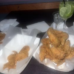 Family Den - Fried Shrimp Fried Chicken $1 on Wednesday minimum 6 each. Not bad for whole fresh cooked chicken wings and shrimp!!