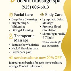 Golden Ocean Massage Spa - New Services and promotions.
