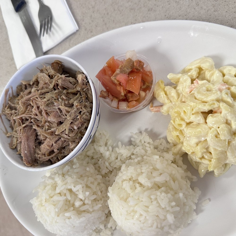 Hannara Restaurant - Kalua pig plate - American Near Me - Waianae, Hawaii Hannara Restaurant - Kalua pig plate - American Near Me - Waianae, Hawaii