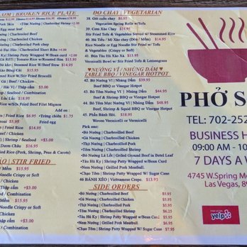 Pho So 1 - Menu 10/31/22 - Vietnamese Near Me - Las Vegas, Nevada Pho So 1 - Menu 10/31/22 - Vietnamese Near Me - Las Vegas, Nevada