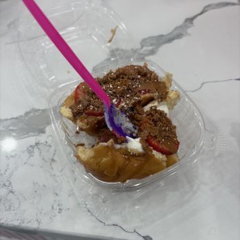 Get Stuffed - This is a photo of peace and happiness cause that's what it's brought to my life a.k.a. stuffed donut with banana pudding. - Ice Cream & Frozen Yogurt Near Me - New York, New York