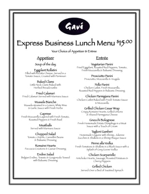 Menu photo 7 Gavi Restaurant Armonk, NY