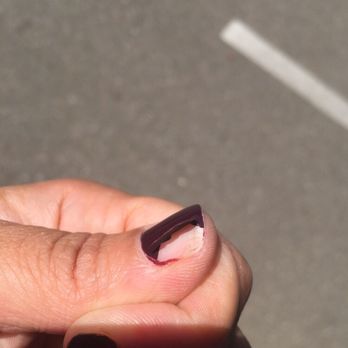 Diamond Nails - I time stamped the chipped nail bc it was literally the next day!! - Nail Salons Near Me - Castro Valley, California