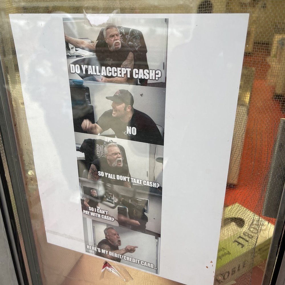 No cash