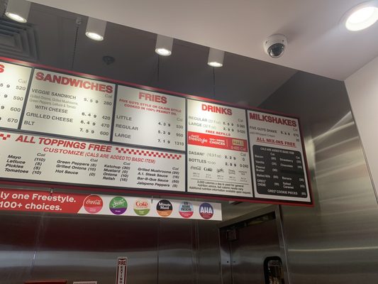 Menu photo 3 Five Guys Phoenix, AZ