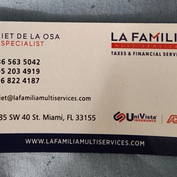 Bird Road Taxes - La Familia - Tax Services Near Me - Miami, Florida Bird Road Taxes - La Familia - Tax Services Near Me - Miami, Florida