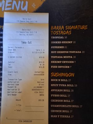 Menu photo 4 Barra Azul Perris, CA Menu photo 4 Barra Azul Perris, CA