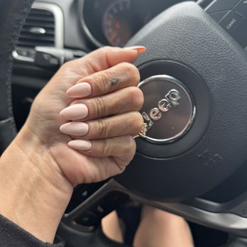 Chrome Nail Bar - Beautiful almond nails for nail bitten, wide nail beds, cuticles for days and no hope ! Tina to the rescue - Waxing Near Me - Anaheim, California