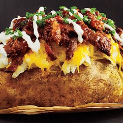 True Texas BBQ - Chopped Sauced Natural Brisket Potato