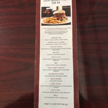 Gast Haus - Burger Night Menu - American Near Me - Lebanon, Illinois