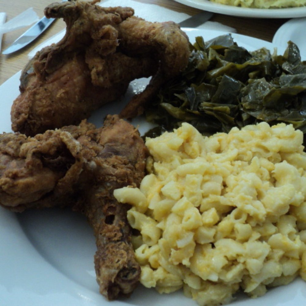 Mitchell's Soul Food - Fried 1/2 Chicken with Mac N' Cheese & Collard Green - Southern Near Me - Brooklyn, New York