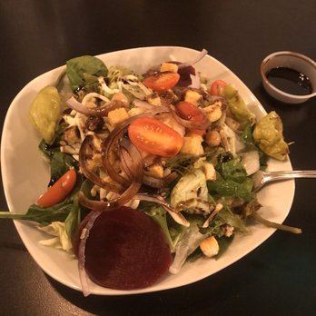 Wicked Peel Pizza Kitchen - House salad with balsamic reduction - Pizza Near Me - Riverton, Utah Wicked Peel Pizza Kitchen - House salad with balsamic reduction - Pizza Near Me - Riverton, Utah
