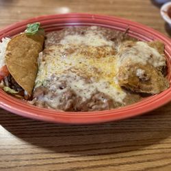 El Portal Mexican Grill - 3 Item Combo, all beans, no rice