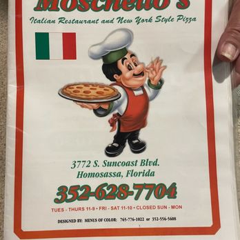 Moschello's Pizza - Here's their information - Pizza Near Me - Homosassa, Florida