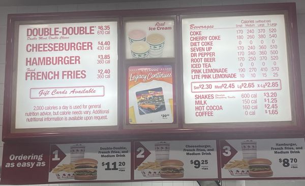 Menu photo 1 In-N-Out Burger Vacaville, CA