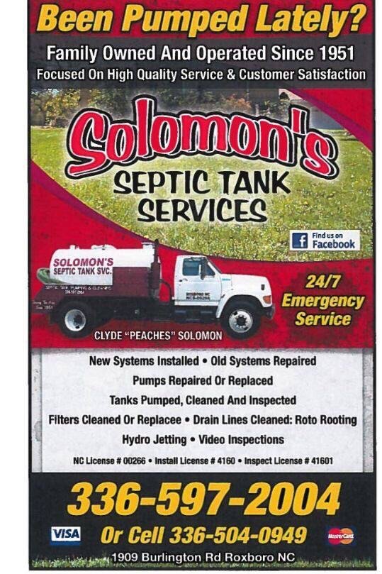 Slide of Solomon's Septic Tank Service