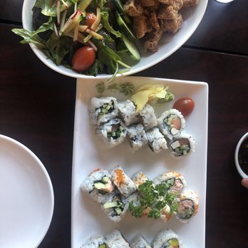Tsui Sushi Bar - Chicken karaage, Philadelphia roll, real king crab California roll, veggie roll - Sushi Bars Near Me - Seattle, Washington