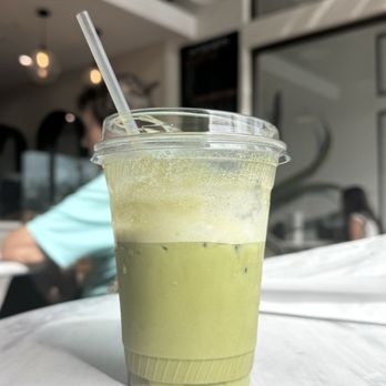 La Clochette - Half drinken matcha latte - Bakeries Near Me - San Diego, California La Clochette - Half drinken matcha latte - Bakeries Near Me - San Diego, California