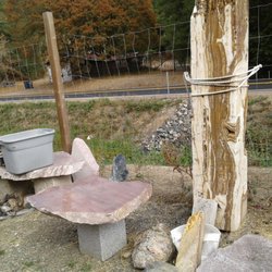 Rock Stop - Onyx tower and Lepidolite table