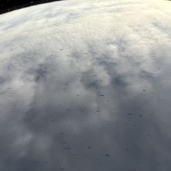 Chevron - It was supposed to be a spot free dry. I had to hand dry all windows. This is the top of car.