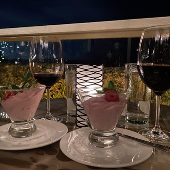Geoffrey's Malibu - Pomegranate white chocolate mousse - Seafood Near Me - Malibu, California Geoffrey's Malibu - Pomegranate white chocolate mousse - Seafood Near Me - Malibu, California