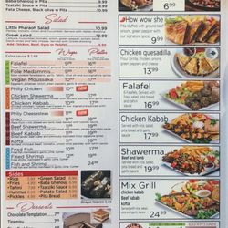 Falafel N Cafe - Menu front