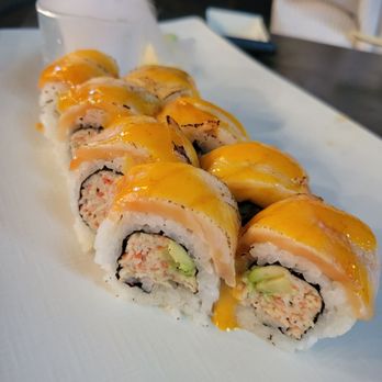 Swordfish - a plate of sushi with sauce - Sushi Bars Near Me - Batavia, Illinois