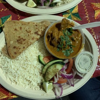 Atulya Bharat - Handi Chicken Combo (Served with rice 2 roti or 1 paratha ) - just yummy!! - Food Trucks Near Me - Sunnyvale, California