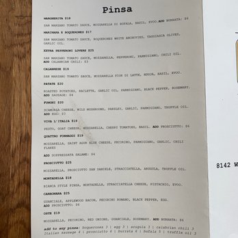 OSTE - Menu 4/30/21 - Italian Near Me - Los Angeles, California