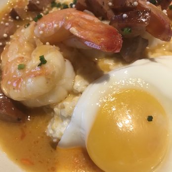 Showroom - Shrimp and grits (and egg) - New American Near Me - Frederick, Maryland Showroom - Shrimp and grits (and egg) - New American Near Me - Frederick, Maryland