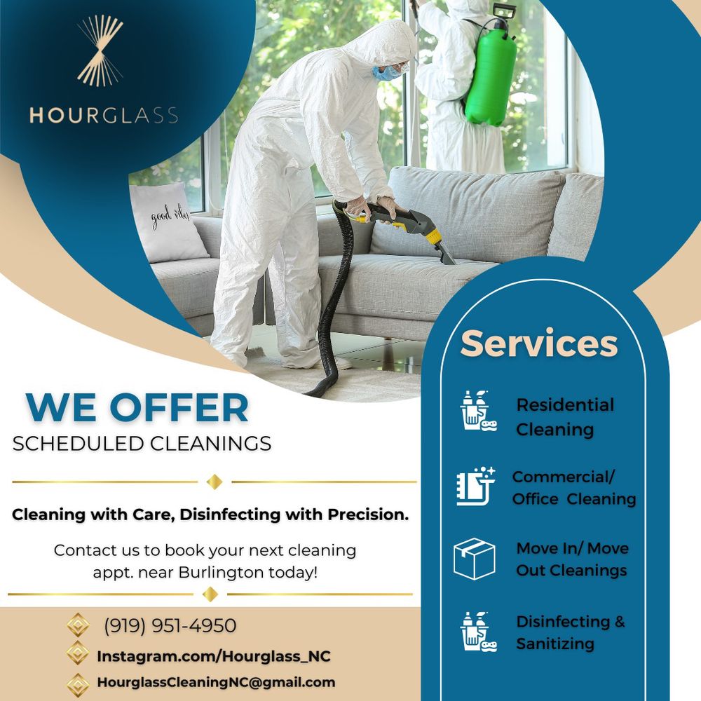 HOURGLASS CLEANING & DISINFECTING Updated March 2024 Request a