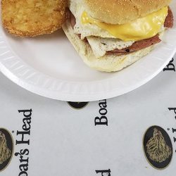 Food Mart 4 U - Taylor ham egg & cheese with a hash brown