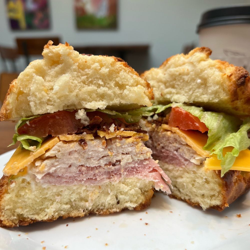 Fresh Start Cafe and Bakery - Club sandwich with biscuit - Coffee & Tea Near Me - Delaware, Ohio Fresh Start Cafe and Bakery - Club sandwich with biscuit - Coffee & Tea Near Me - Delaware, Ohio