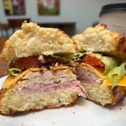 Fresh Start Cafe and Bakery - Club sandwich with biscuit