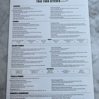 True Food Kitchen - Menu - front - Vegetarian Near Me - Annapolis, Maryland True Food Kitchen - Menu - front - Vegetarian Near Me - Annapolis, Maryland