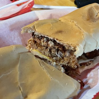 Hate Mondays Tavern - Croqueta Pulled Pork Sandwich - Barbeque Near Me - Miami, Florida