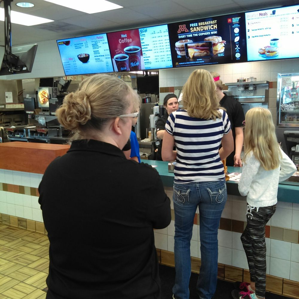 Line at micky d's. Line at micky d's.