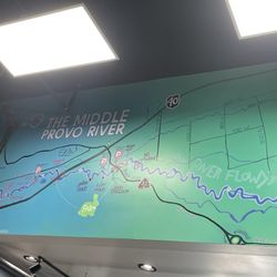 Fish Heads Fly Shop - Mural/Map of middle provo river