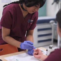 Unitek College Sacramento Campus - Medical Assisting students gaining hands-on training at Unitek College Sacramento campus.