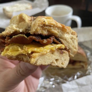 Hand Rolled Bagels - Paper thin egg... and the order is off! - Bagels Near Me - New Hyde Park, New York