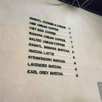 ESSNTL Coffee - Menu - Coffee & Tea Near Me - San Diego, California