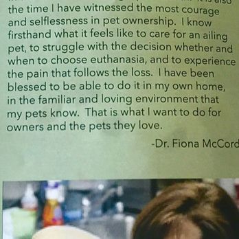 Compassionate Care Pet Services - Dr. Fiona McCord provides end of life services for our beloved pets. - Pet Hospice Near Me Compassionate Care Pet Services - Dr. Fiona McCord provides end of life services for our beloved pets. - Pet Hospice Near Me