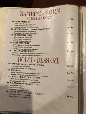 Menu photo 2 Venezia Copenhagen, 84 Menu photo 2 Venezia Copenhagen, 84