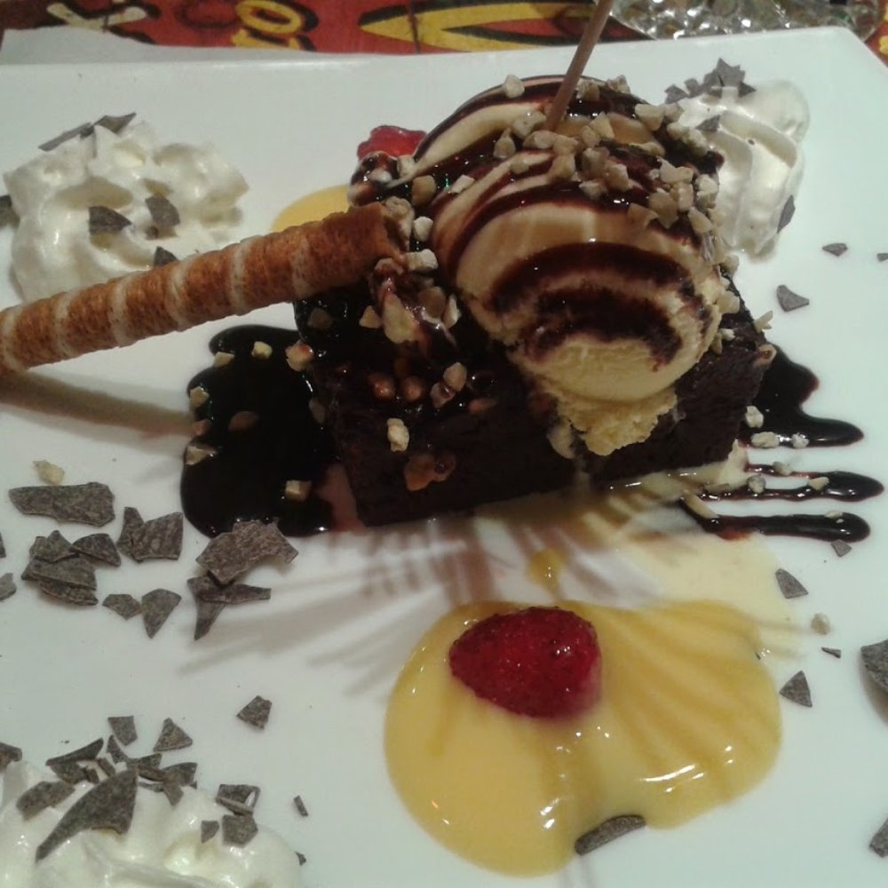 El Patio Chiquito - Chocolate brownie - excuse the dodgy camera phone picture - Mexican Near Me - Las Palmas, GC